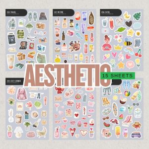 Aesthetic Sticker Pack [15 sheets]