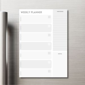 Magnetic Weekly Planner  - Moon Mist - Grocery Edit